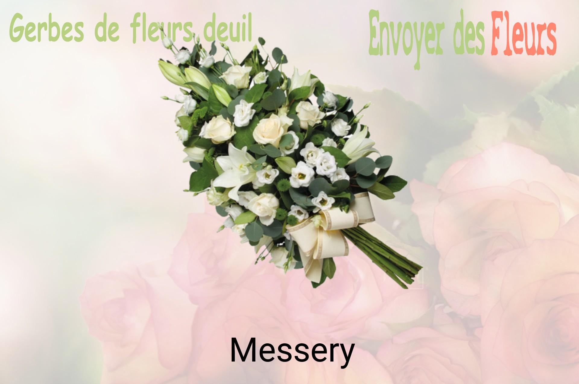 Gerbe de fleurs de deuil livrée à Messery